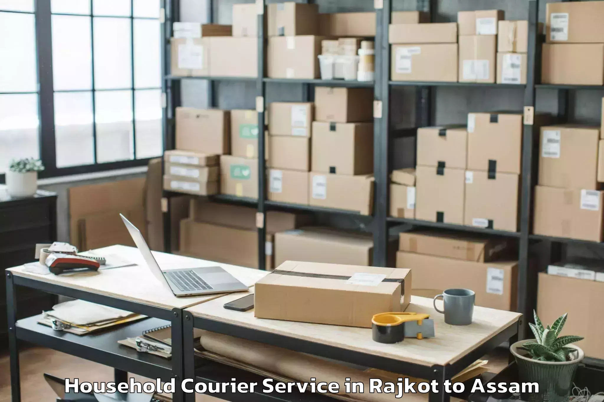 Book Rajkot to Sonai Household Courier Online